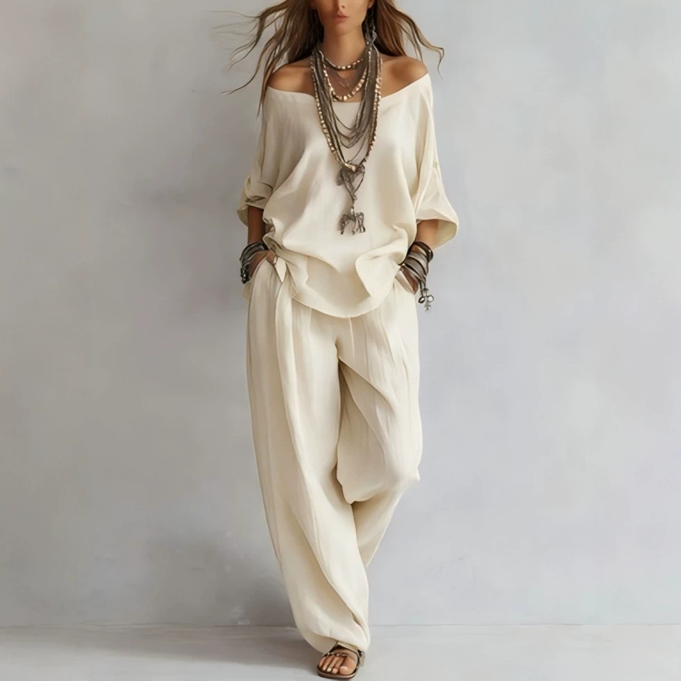 Casual Loose Linen Seven Sleev - Linen Pant Wide 评论和价格