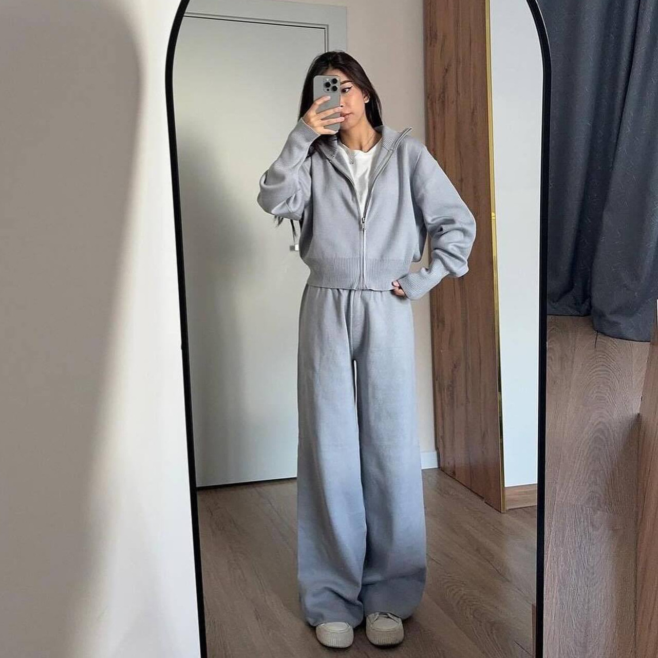 Women Matching Sets Knitted Ca - Linen Pant Wide 评论和价格