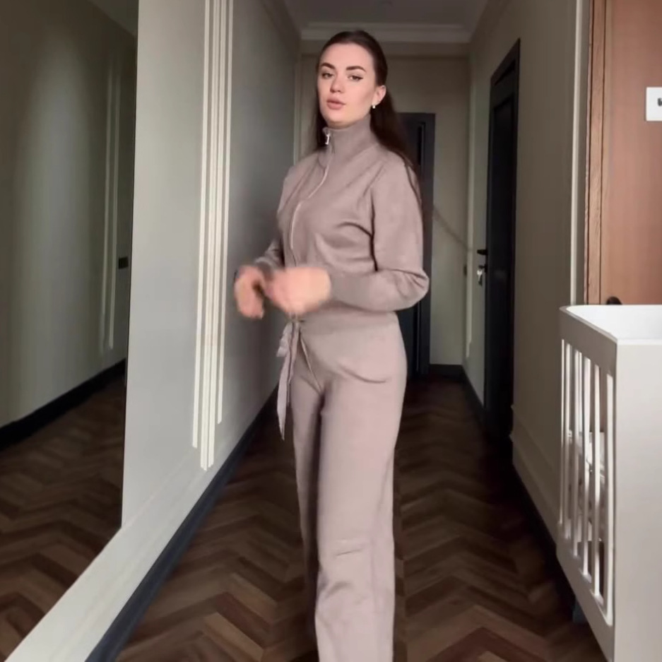 Women Matching Sets Knitted Ca - Linen Pant Wide 评论和价格