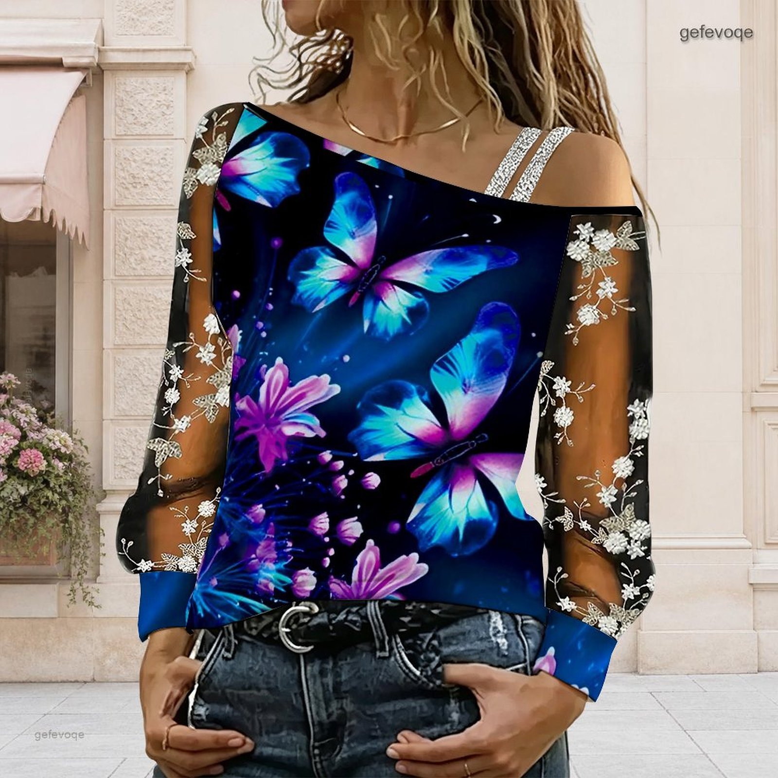 Women Off Shoulder Blouse Asym - Blouse Off Shoulder 评论和价格