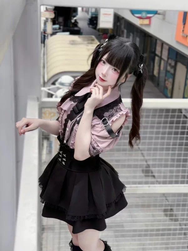 Gothic Style Shoulder Bared Sh - Blouse Off Shoulder 评论和价格